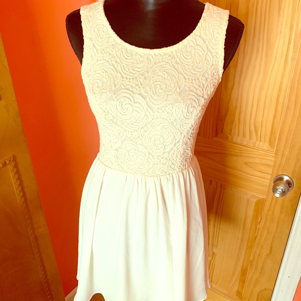 Off-white Brocade Dress